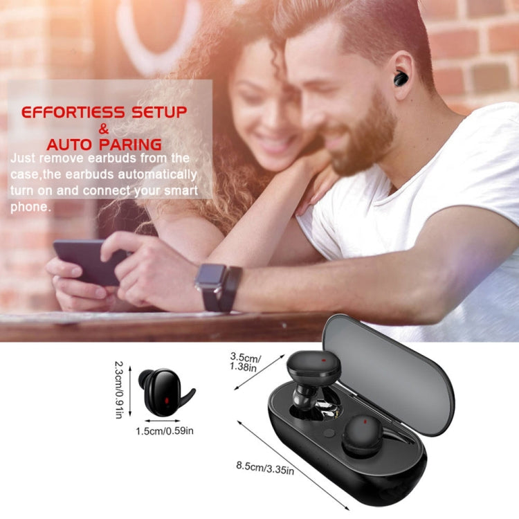 Y30 Wireless Bluetooth Headset 5.0 In-Ear Mini Earphone, Colour: Black - Bluetooth Earphone by buy2fix | Online Shopping UK | buy2fix