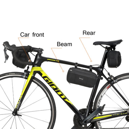 WEST BIKING 3L Bicycle Front Beam/Saddle Tail Bag Riding Diagonal Belt Bag(Black) - Bicycle Bags by WEST BIKING | Online Shopping UK | buy2fix