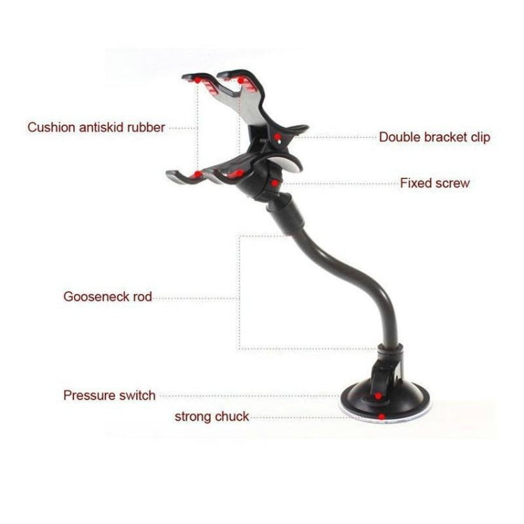 Universal Suction Cup Car Windshield Mount Phone Holder Glass Sticky Bracket - In Car by buy2fix | Online Shopping UK | buy2fix