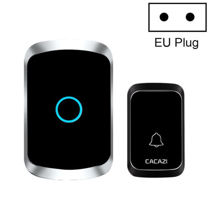 CACAZI A50 1 For 1 Wireless Music Doorbell without Battery, Plug:EU Plug(Black) - Security by CACAZI | Online Shopping UK | buy2fix