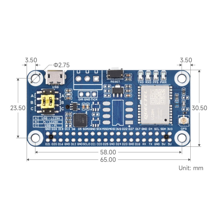 Waveshare For Raspberry Pi LC29H Series Dual-Band L1+L5 Positioning GPS Module, Spec: (BS) GPS/RTK HAT - Raspberry Pi Accessories by Waveshare | Online Shopping UK | buy2fix