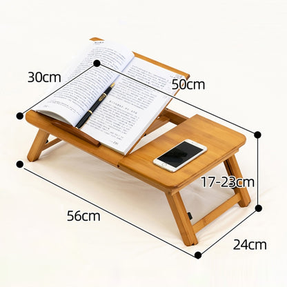 741ZDDNZ Bed Use Folding Height Adjustable Laptop Desk Dormitory Study Desk, Specification: Small 56cm - Computer & Networking by buy2fix | Online Shopping UK | buy2fix