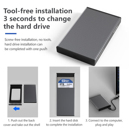 Blueendless 2.5 inch Mobile Hard Disk Box SATA Serial Port USB3.0 Free Tool SSD, Style: MR23F -A Port - HDD Enclosure by Blueendless | Online Shopping UK | buy2fix