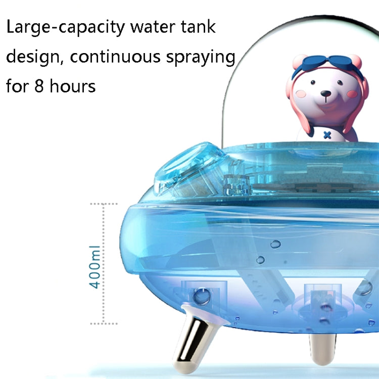 HO3 UFO Double Spraying Pet Humidifier Home Air Nebulizer Water Replenishing Instrument, Colour: Plug-in Model (Pink) - Home & Garden by buy2fix | Online Shopping UK | buy2fix