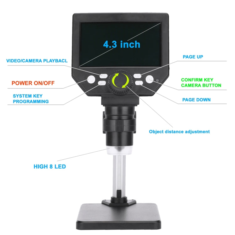 G1000 Digital Microscope HD Mobile Phone Repair Electron Microscope, Specification: Aluminum Alloy Bracket - Digital Microscope by buy2fix | Online Shopping UK | buy2fix