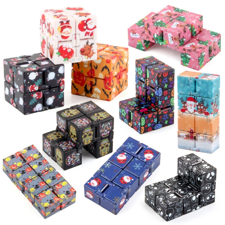 3 PCS Infinite Magic Cube Halloween & Christmas Theme Decompression Pocket Cube Second Order Cube Toy(NO.335K-1 Christmas Pink) - Magic Cubes by buy2fix | Online Shopping UK | buy2fix