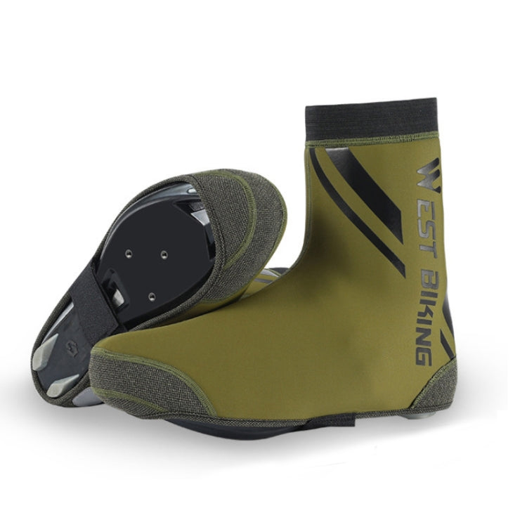 WEST BIKING YP0215049 Cycling Windproof And Warm Shoe Cover, Size: L(ArmyGreen) - Others by WEST BIKING | Online Shopping UK | buy2fix