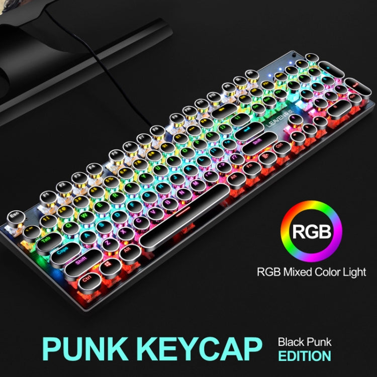 104 Keys Green Shaft RGB Luminous Keyboard Computer Game USB Wired Metal Mechanical Keyboard, Cabel Length:1.5m, Style: Ordinary Version (White) - Wired Keyboard by buy2fix | Online Shopping UK | buy2fix