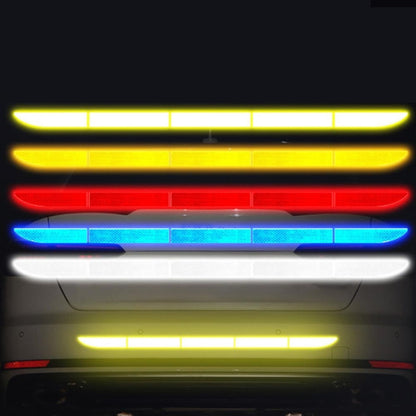 5 Sets Car Trunk Reflective Decorative Strip Anti-Scratch Car Tail Warning Decorative Stickers(White) - In Car by buy2fix | Online Shopping UK | buy2fix