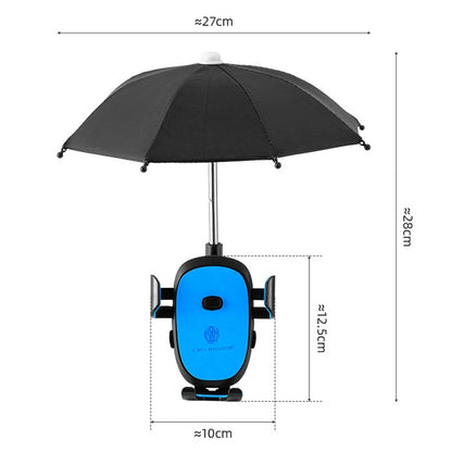 CYCLINGBOX BG-2935 Bicycle Mobile Phone Bracket With Umbrella Waterproof Navigation Electric Car Mobile Phone Frame, Style: Rearview Mirror Installation (Red) - Outdoor & Sports by CYCLINGBOX | Online Shopping UK | buy2fix
