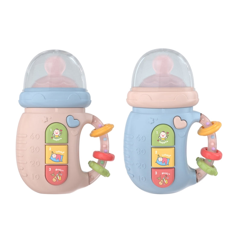 Early Education Baby Toy Newborn Light And Music Electric Comfort Milk Bottle Rattle(Pink) - Early Education Toys by buy2fix | Online Shopping UK | buy2fix