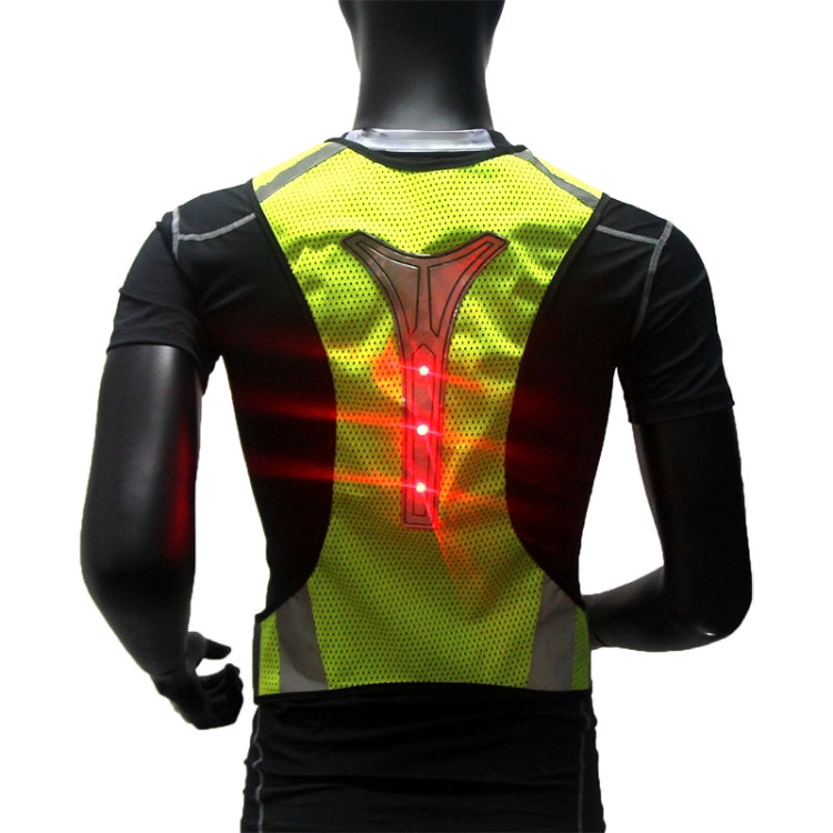 Sports Reflective Vest Night Running Outdoor Reflective Clothing Traffic Safety Reflective Vest,Style: With Led(Fluorescent Yellow) - In Car by buy2fix | Online Shopping UK | buy2fix