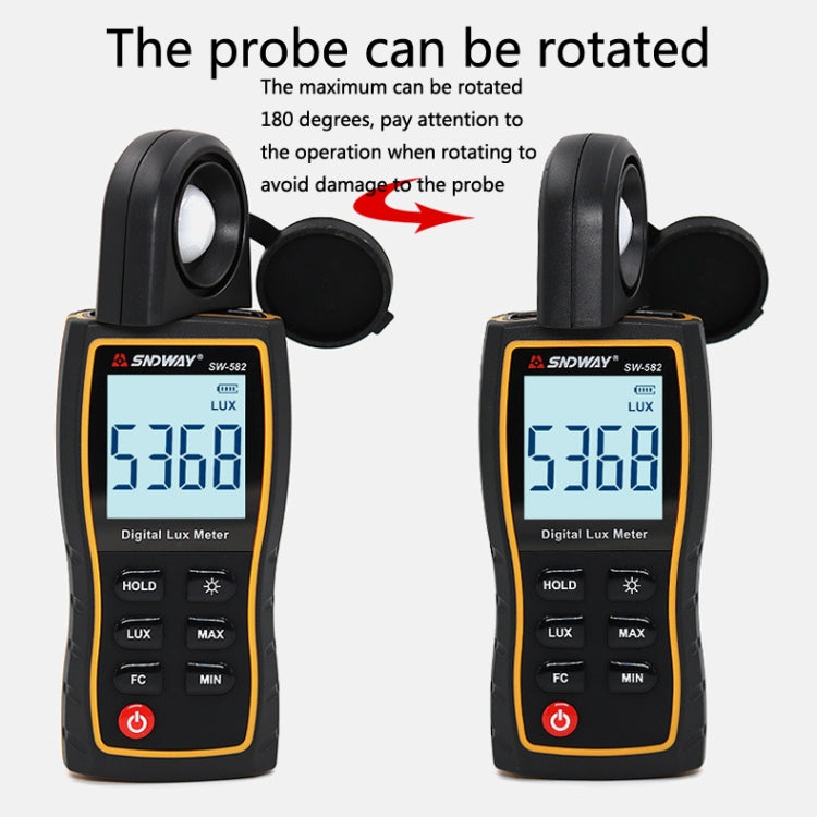 SNDWAY SW582 Handheld Digital Illuminance Meter High-Precision Digital Light Meter(SW582) - Consumer Electronics by SNDWAY | Online Shopping UK | buy2fix