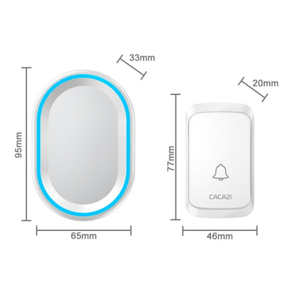 CACAZI A80 1 For 1 Wireless Music Doorbell without Battery, Plug:EU Plug(White) - Security by CACAZI | Online Shopping UK | buy2fix