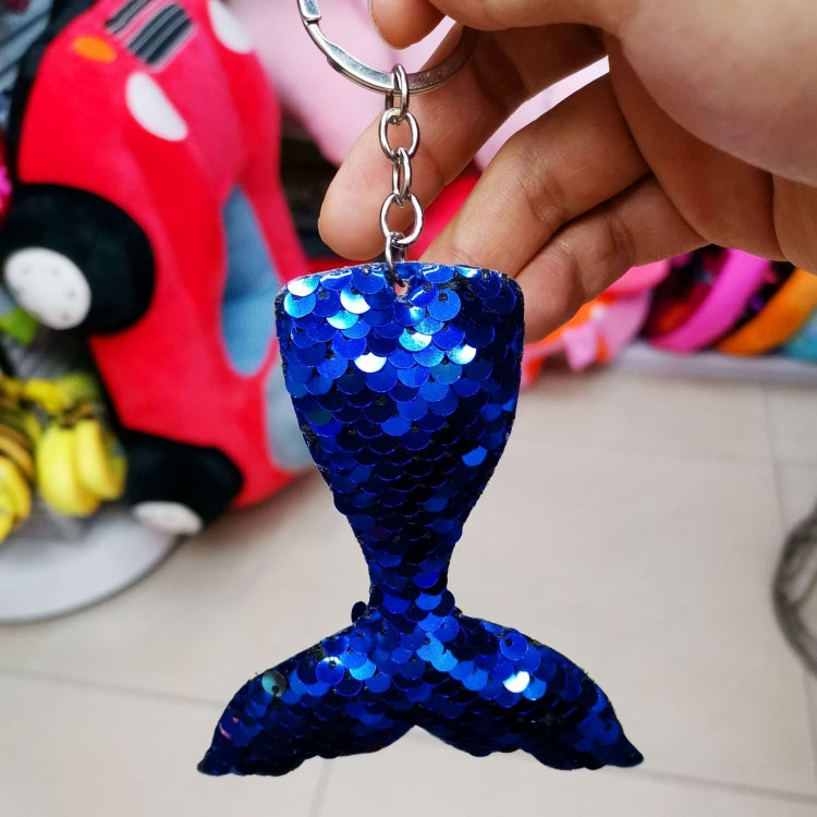 10 PCS Reflective Mermaid Keychain Sequins Mermaid Tail Accessories Car Luggage Pendant(Purple 31) - In Car by buy2fix | Online Shopping UK | buy2fix