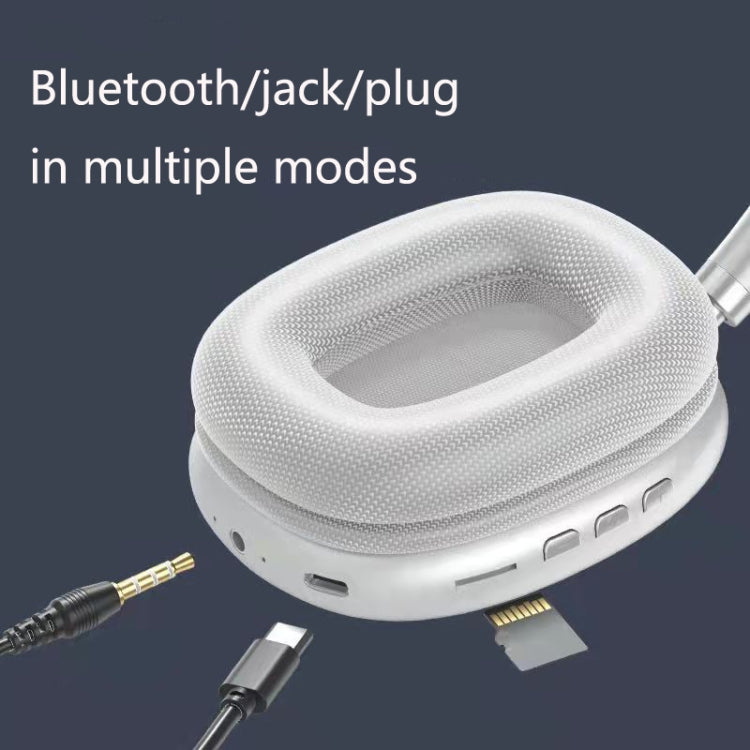 P9 Bluetooth 5.1 Subwoofer Wireless Headset Support AUX / TF Card(White) - Apple Accessories by buy2fix | Online Shopping UK | buy2fix