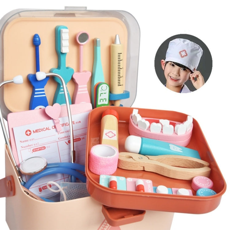 Children Wooden Simulation Medicine Box Pretend Play Toy, Colour: 25 PCS (White) - Pretend Play Toys by buy2fix | Online Shopping UK | buy2fix
