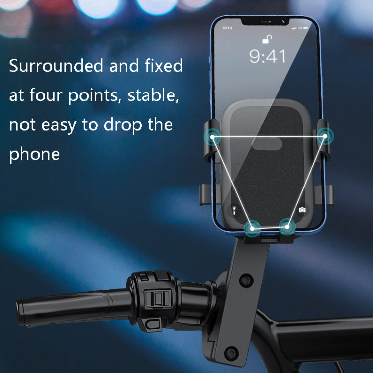 Q1 Motorcycle Mobile Phone Holder Metal Rearview Mirror Bicycle Bracket(Handlebar) - In Car by buy2fix | Online Shopping UK | buy2fix