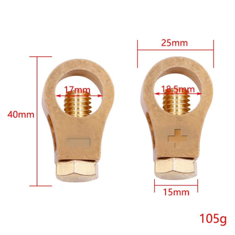 2 Pairs 269 Pure Copper Battery Clip Car Battery Clip(Yellow) - In Car by buy2fix | Online Shopping UK | buy2fix