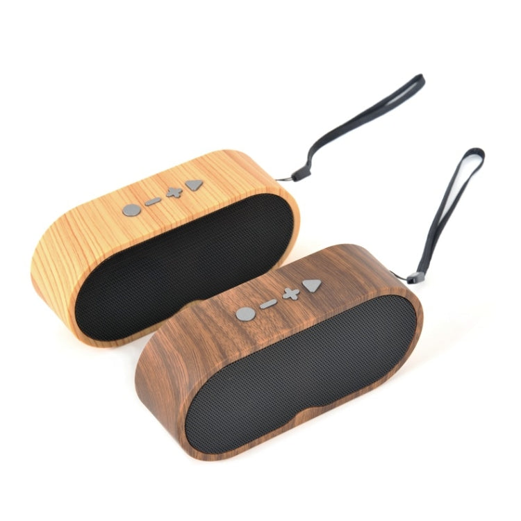 F3 Retro Wood-Grain Mini Bluetooth Speaker Support TF Card(Dark Grain) - Mini Speaker by buy2fix | Online Shopping UK | buy2fix