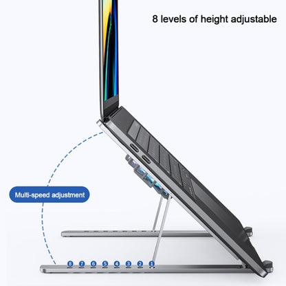 BONERUY P11F Notebook Cooling Bracket Fan Aluminum Alloy Radiator, Colour:  Silver with Type-C Cable - Cooling Pads by BONERUY | Online Shopping UK | buy2fix