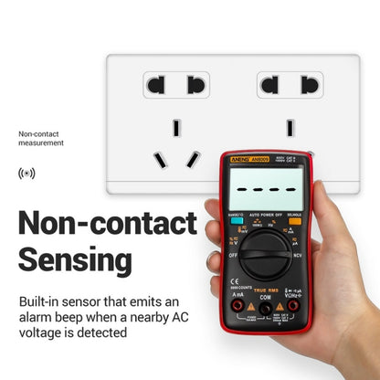 ANENG AN8009 NVC Digital Display Multimeter, Specification: Standard with Cable(Black) - Consumer Electronics by ANENG | Online Shopping UK | buy2fix