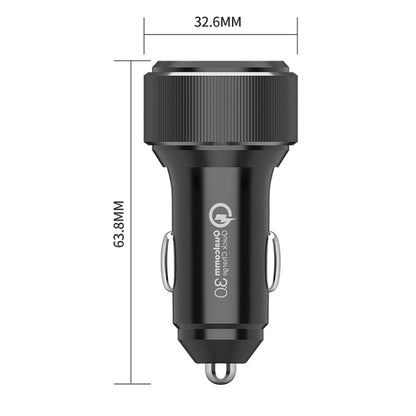 QIAKEY TM328L Dual Port Fast Charge Car Charger - In Car by QIAKEY | Online Shopping UK | buy2fix