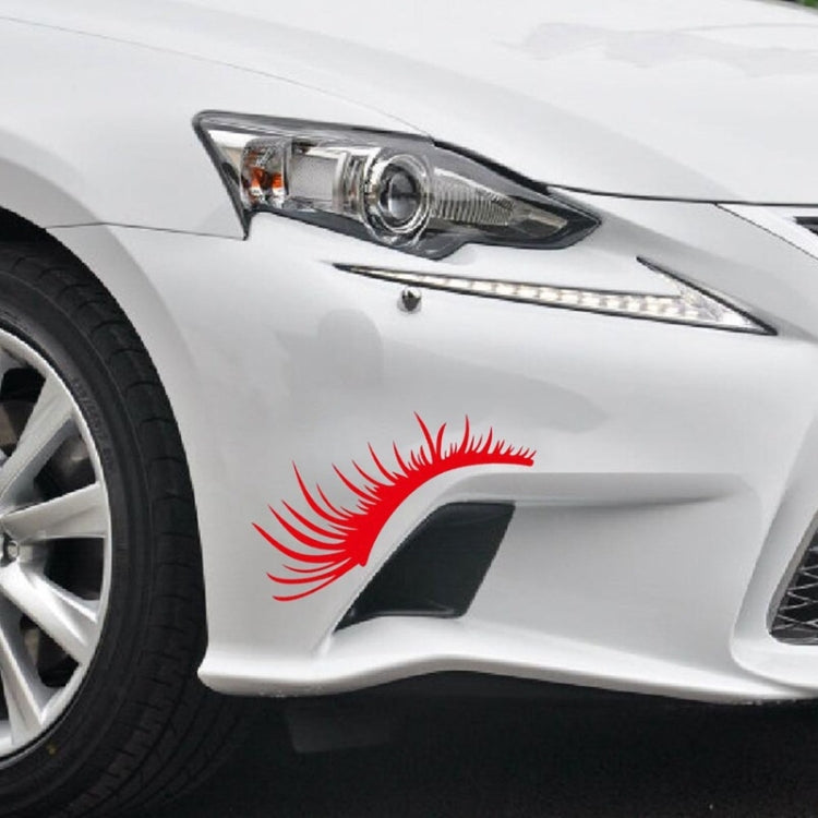 5 Pairs Car Big Lamp Eyebrow Sticker Sexy Eye Eyelash Car Sticker(White) - In Car by buy2fix | Online Shopping UK | buy2fix