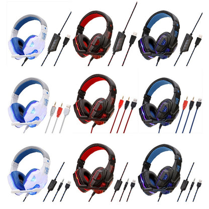 Soyto SY830 Computer Games Luminous Wired Headset, Color: For PS4 (Black Red) - Multimedia Headset by Soyto | Online Shopping UK | buy2fix