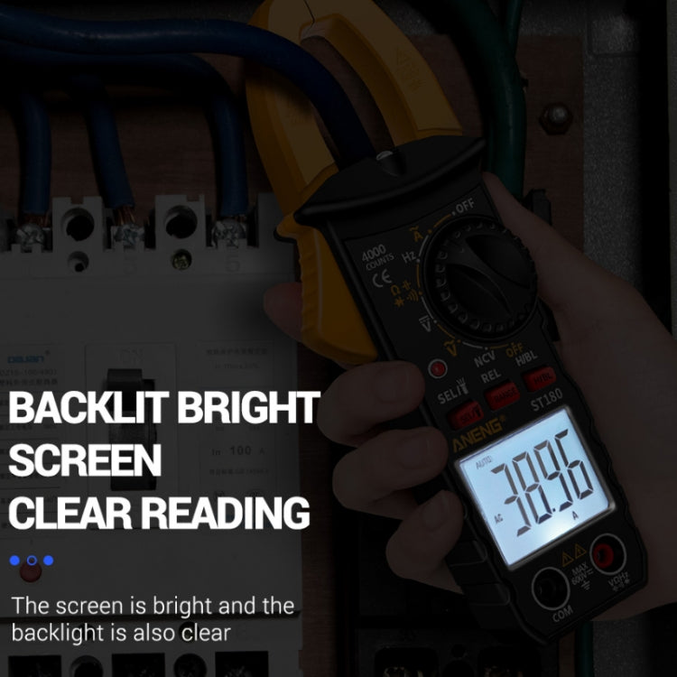 ANENG ST180 Digital Display Clamp AC & DC Intelligent Voltage Multimeter(Black) - Consumer Electronics by ANENG | Online Shopping UK | buy2fix