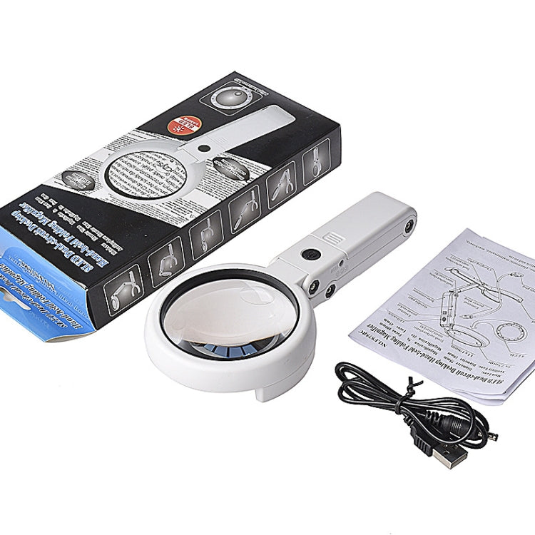 5X / 11X USB Charging LED Light Handheld Magnifier(FS 75RC) - Consumer Electronics by buy2fix | Online Shopping UK | buy2fix