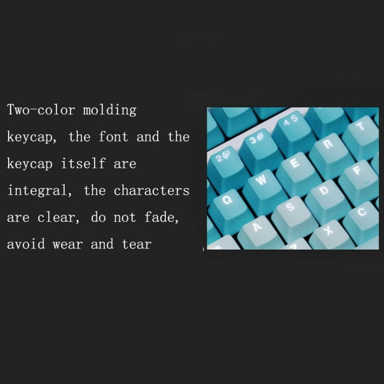 104 Keys Light-transmitting Dip-dyed Keycaps(Frost Blue) - Other by buy2fix | Online Shopping UK | buy2fix