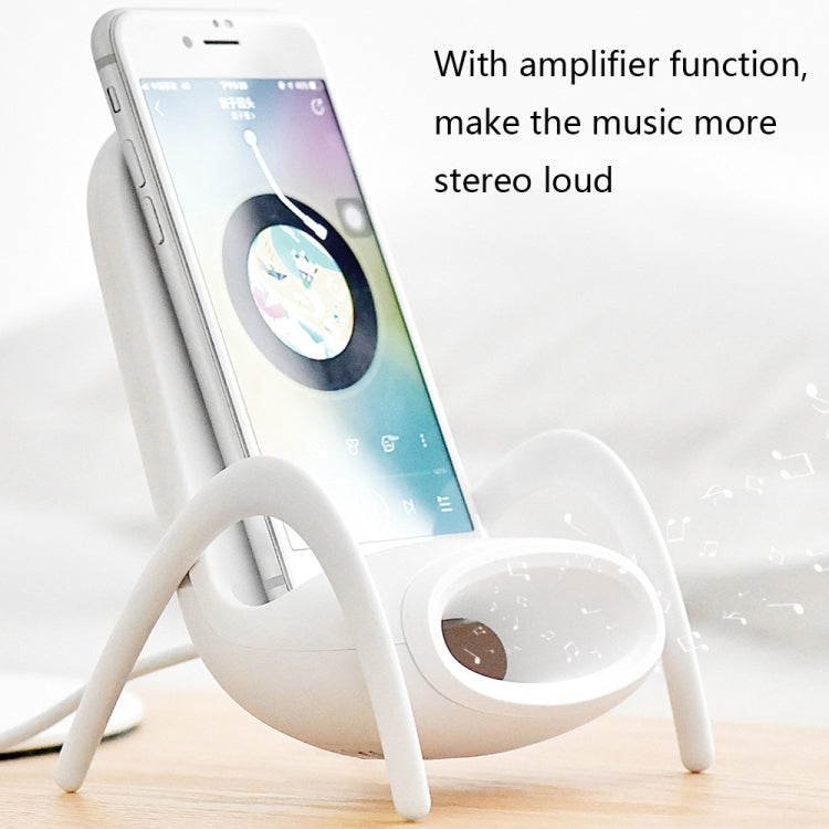 JP-wxc Chair Shape Wireless Charger with Amplifier Function(White) - Apple Accessories by buy2fix | Online Shopping UK | buy2fix