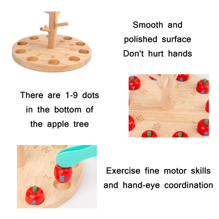 Wooden Toys For Children Early Education Mathematics Cognitive(Apple Picking) - Math Toys by buy2fix | Online Shopping UK | buy2fix