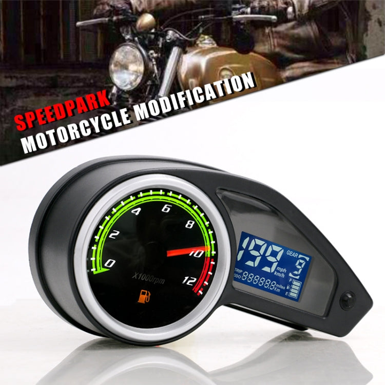 Motorcycle Universal Retrofit Speed Instrument LCD Mileage - In Car by buy2fix | Online Shopping UK | buy2fix