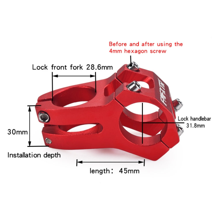 FMFXTR Mountain Bike Stem Tap Accessories Bicycle Hollow Riser(Red) - Bicycle Grips by FMFXTR | Online Shopping UK | buy2fix