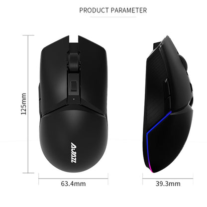 Ajazz I309Pro 1600 DPI 8 Keys Dual Mode Gaming Wireless Bluetooth Mouse(Black) - Wireless Mice by Ajazz | Online Shopping UK | buy2fix