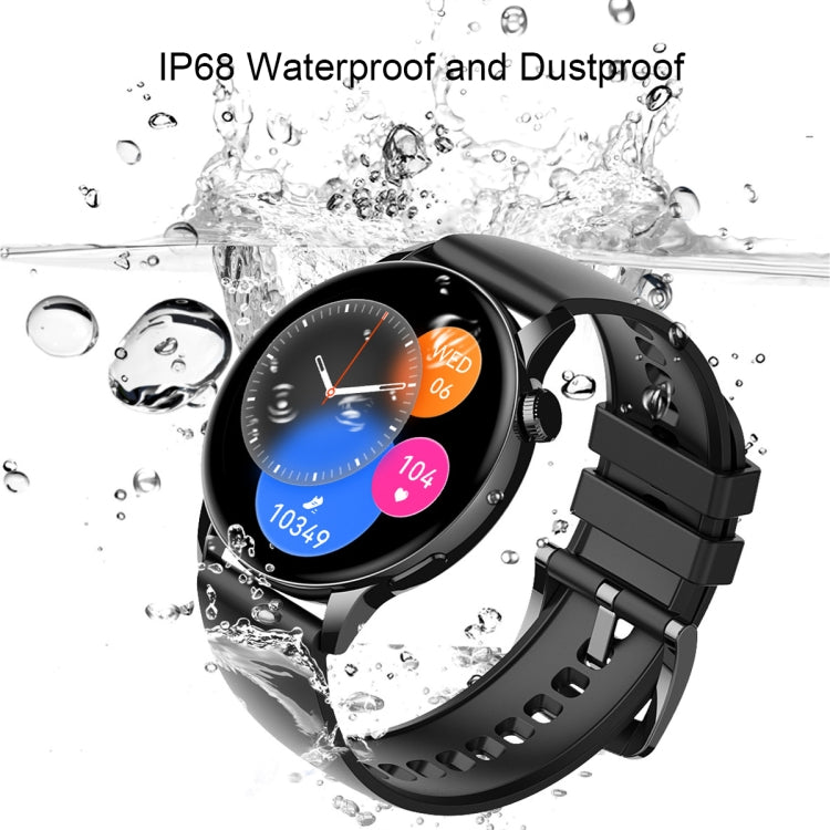 HD1 1.3 Inch AMOLED Screen Smart Watch with NFC Function(Black Steell+Silicone Strap) - Smart Wear by buy2fix | Online Shopping UK | buy2fix