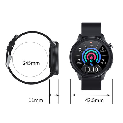 LOANIY E80 1.3 Inch Heart Rate Detection Smart Watch, Color: Black Steel - Smart Wear by LOANIY | Online Shopping UK | buy2fix