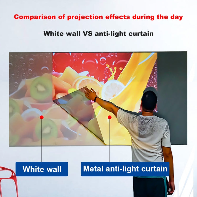 Folding Metal Anti-Light HD Projection Curtain, Size: 133 inch 16:9 300x160cm - Consumer Electronics by buy2fix | Online Shopping UK | buy2fix