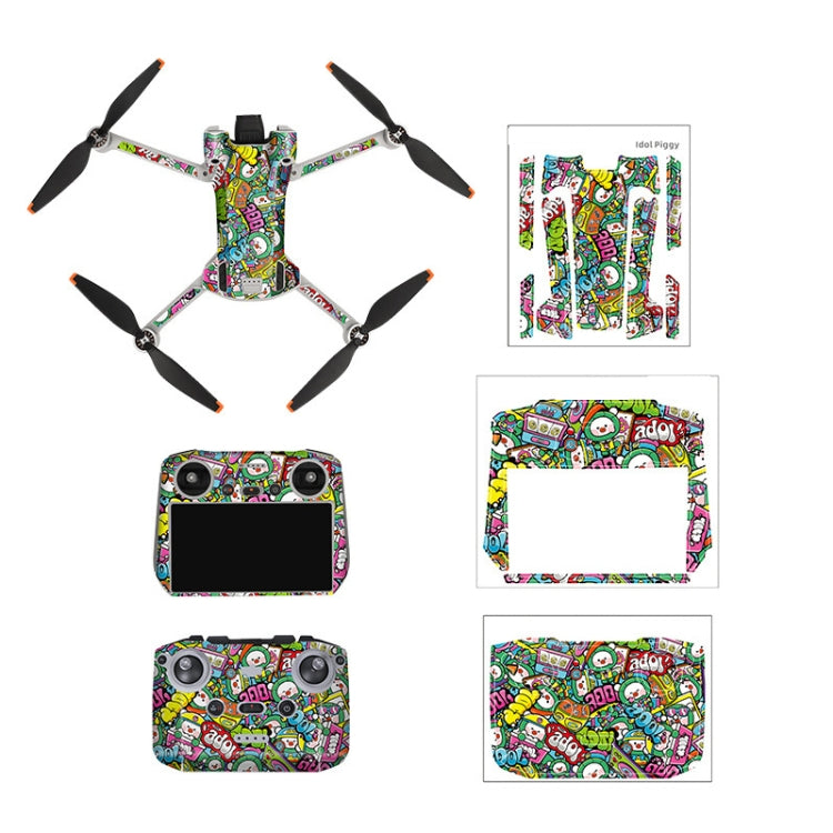 Sunnylife Drone+Remote Control Protective Sticker For DJI Mini 3 Pro RC Version(Cute Pig) - DJI & GoPro Accessories by Sunnylife | Online Shopping UK | buy2fix