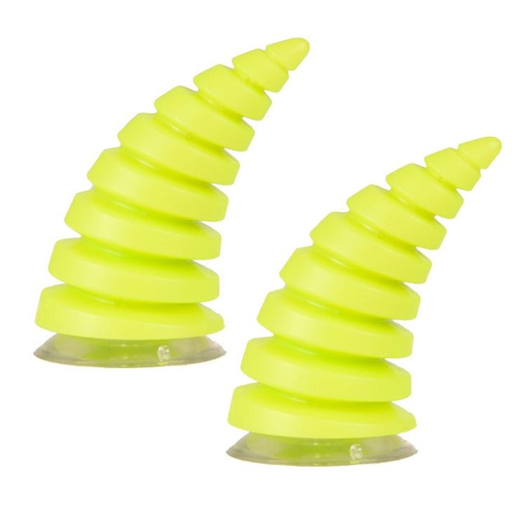 2PCS Motorcycle Horn Sucker Helmet Decoration(Green) - In Car by buy2fix | Online Shopping UK | buy2fix