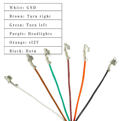 3 In 1 Switch Mountain Car Skateboard Horn Headlights Turn Switch(48V) - In Car by buy2fix | Online Shopping UK | buy2fix