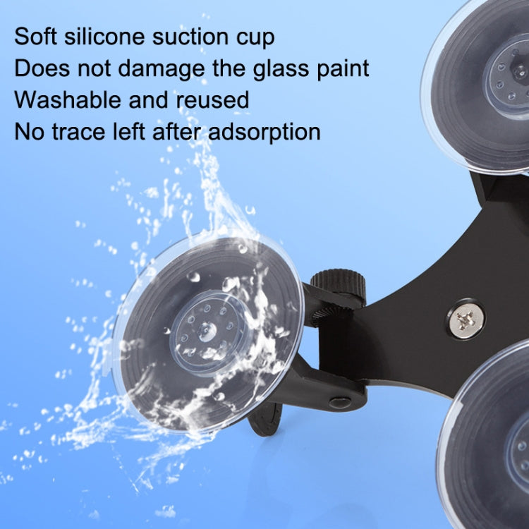 Car General Purpose Vehicle Bracket Suction Cup Fixed Glass Video Shooting Base, Shape: Suction Cup+PTZ+Phone Clip - DJI & GoPro Accessories by buy2fix | Online Shopping UK | buy2fix
