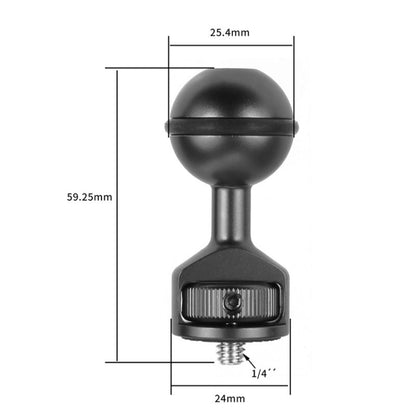 2.5cm Ball Head Clip for Action Camera Underwater Video Camera Light Diving Joint(Titanium) - DJI & GoPro Accessories by buy2fix | Online Shopping UK | buy2fix