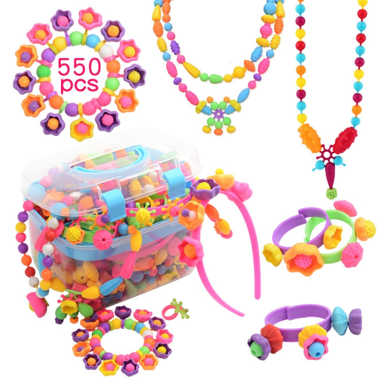 About 550pcs/box Beads Children Educational Toys DIY Handmade Beads(Boxed Blue) - DIY Developmental Toys by buy2fix | Online Shopping UK | buy2fix