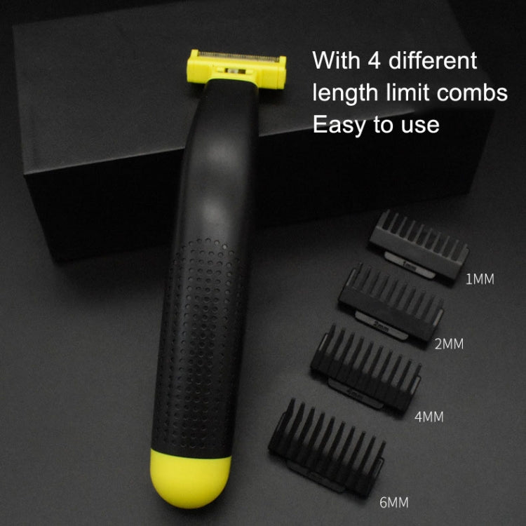 Electric Razor Portable USB Rechargeable Men Shaver(Yellow Black) - Electric Shavers by buy2fix | Online Shopping UK | buy2fix