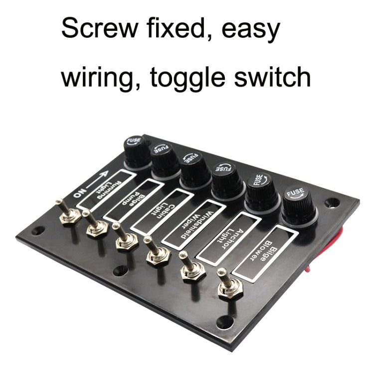 3 Groups Shake Switch AOS3045 Switch Panel Marine Retrofit Each With Independent Fuse Protection - In Car by buy2fix | Online Shopping UK | buy2fix