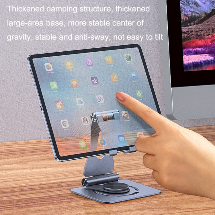 Z01 Metal Folding 360 Degree Rotating Multifunctional Tablet PC Live Broadcast Stand(Silver) - Desktop Holder by buy2fix | Online Shopping UK | buy2fix