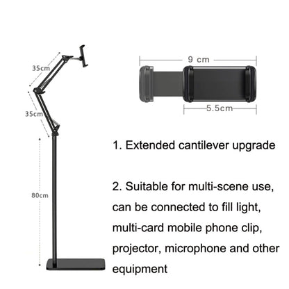 155cm Cantilever Floor Model Mobile Phone Live Broadcast Bedside Lifting Bracket - Lazy Bracket by buy2fix | Online Shopping UK | buy2fix